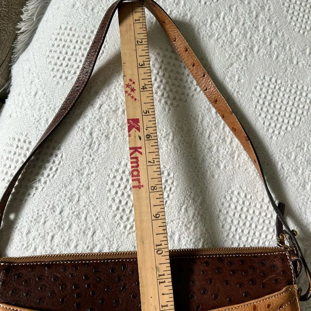 Brahmin 2toned Ostrich embossed leather shoulder bag - Price Dropped!!! - Picture 10 of 10